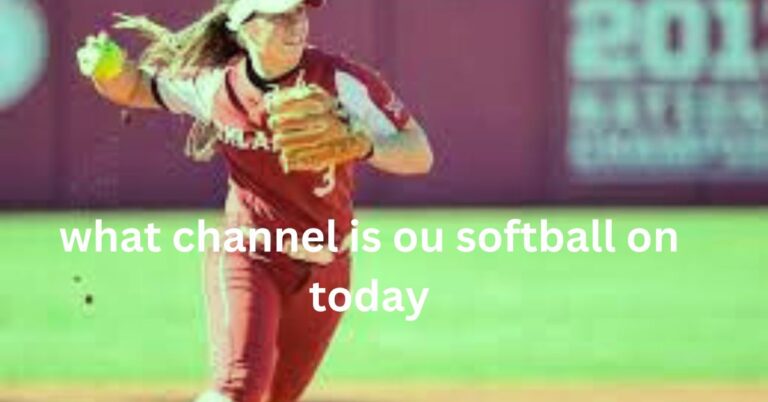 what channel is ou softball on today